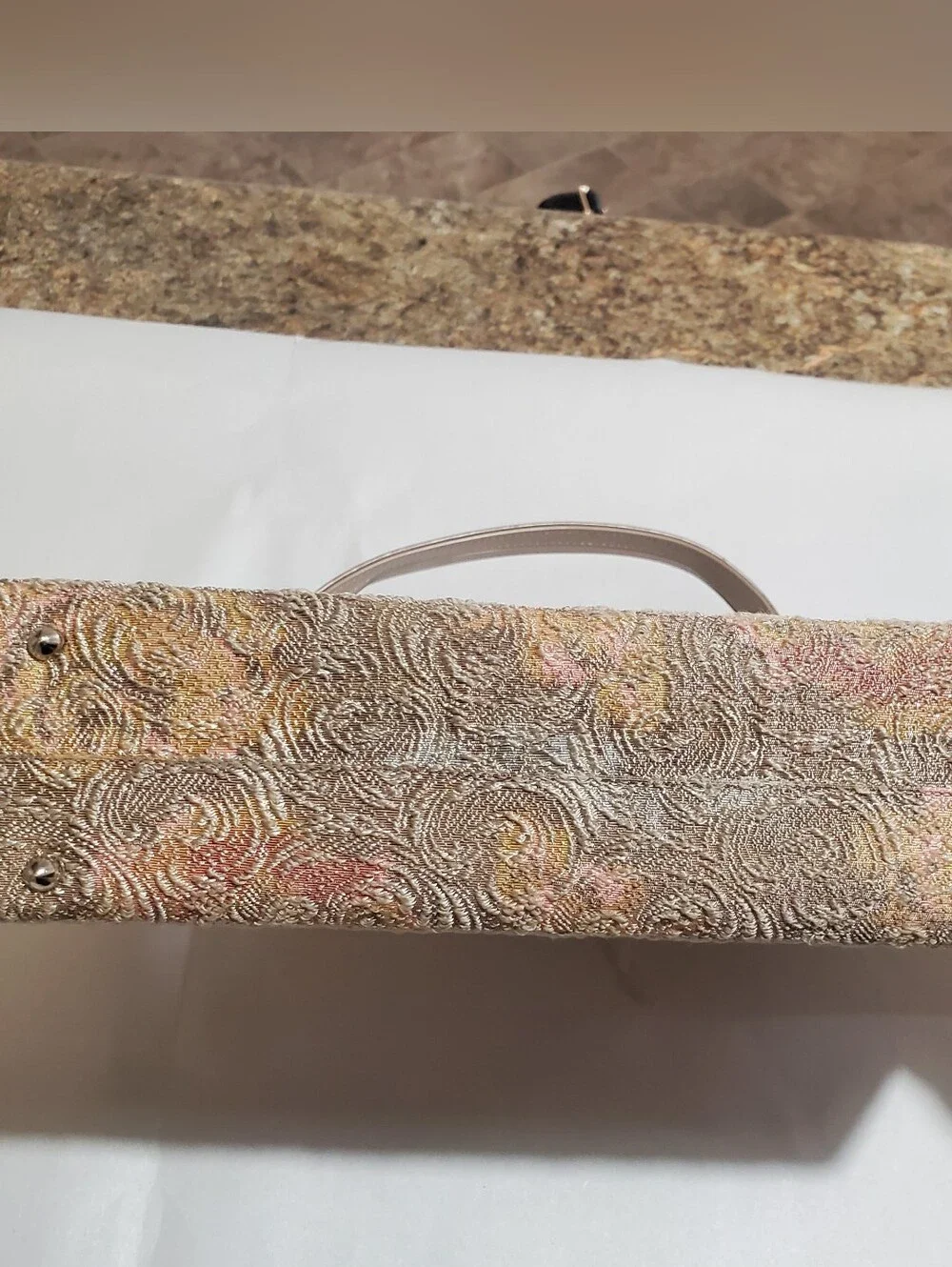 VINTAGE JOHANSEN HANDBAG. TAPESTRY FLORAL. 1950/1960S. CLASSY. ELEGANT